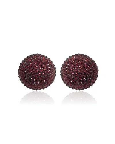 Pinar Ozevlat Women's Red Disco Pebble Earrings Burgundy In Brown