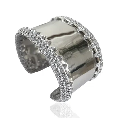 Pinar Ozevlat Women's Silver Bosea Cuff