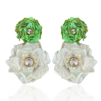 Pinar Ozevlat Women's White Camellia Drops