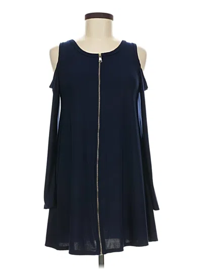 Pre-owned Pinc Sleeveless Top Blue Cold Shoulder Neckline Tops