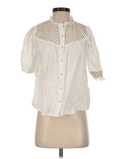 Pre-owned Pinch 3/4 Sleeve Blouse In Ivory