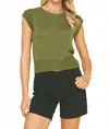 Pinch Ada Knit Sleeveless Sweater In Moss In Pink