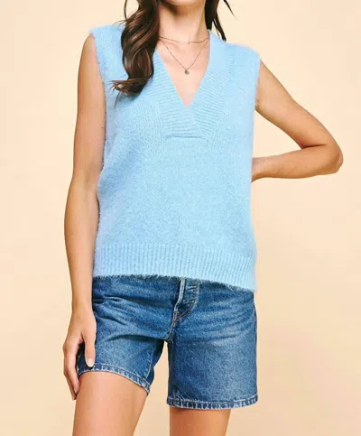 Pinch Adrianna Sweater Vest In Blue