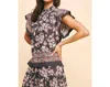 Pinch Amanda Ruffle Top In Ink Multi In Multi