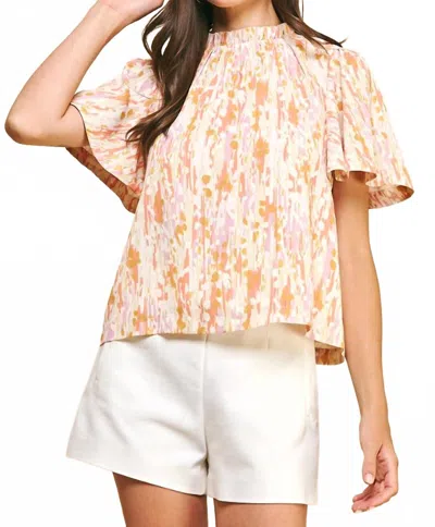 Pinch Ann Marie Short Sleeves Top In Multi