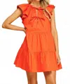 Pinch Ashlee Dress In Sun Red