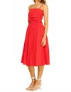 Pinch Aspen Midi Dress In True Red In Multi