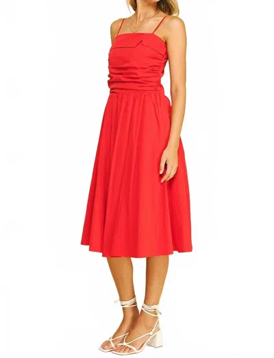 Pinch Aspen Midi Dress In True Red In Multi