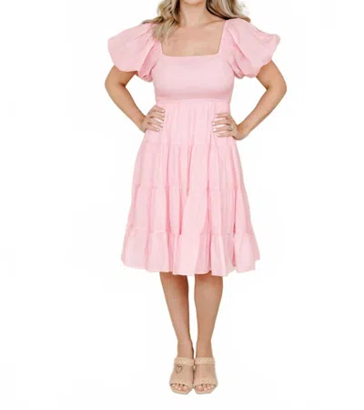 Pinch Burke Smocked Dress In Light Rose In Pink