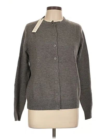Pinch Cardigan Sweater In Brown