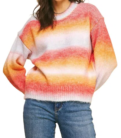 Pinch Chloe Ombré Sweater In Orange