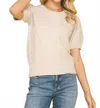 Pinch Easy Does It Cable Knit Sweater In Pearl In Neutral