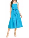 Pinch Ellis Button Detail Dress In Turquoise In Blue