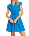 Pinch Emryn Bow Detail Dress In Turquoise Blue In Blue