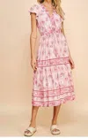 Pinch Flirty Tiered Maxi Dress In Pink