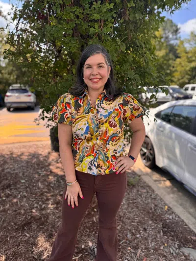 Pinch Floral Print Puffed Sleeve Blouse Top In Yellow Multi