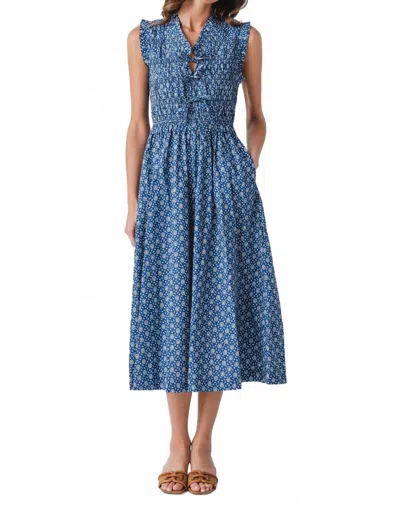Pinch Floral Whisper Midi Dress In Navy In Blue