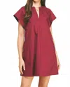 Pinch Gameday Swing Dress In Crimson In Pink