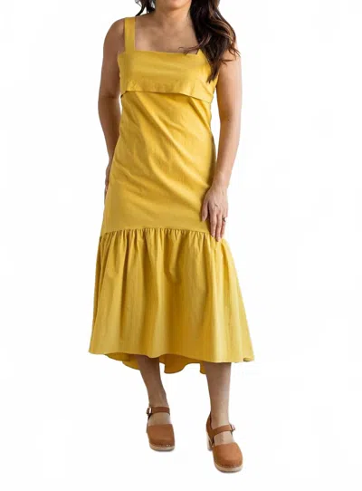 Pinch Garden Party Dress In Yellow