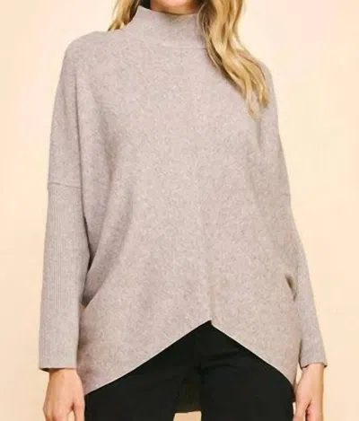 PINCH GILDA SWING TURTLE SWEATER IN GREY