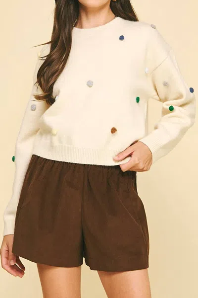 Pinch Gratitude Sweater In Off White In Neutral