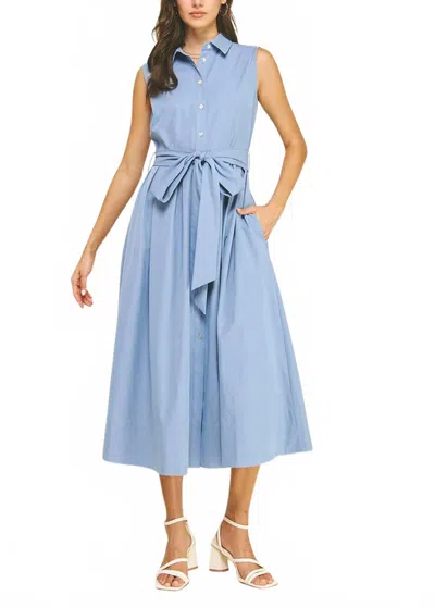 Pinch Hayden Midi Shirt Dress In Blue