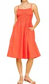 Pinch Hope For The Hopeless Midi Dress In Orange Red In Multi