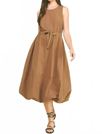 Pinch Hudson Midi Dress In Coco In Brown