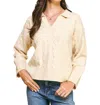 Pinch In The Clouds Sweater In Cream In White