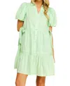 Pinch Julep Tiered Dress In Mint In Green