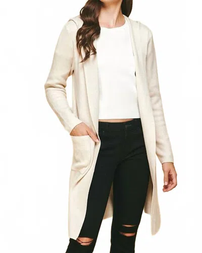 Pinch Kali Open Knit Cardigan In Beige In Sand