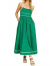 Pinch Marlie Sporty Dress With Tie Straps In Light Emerald In Green