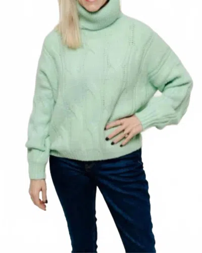 Pinch Keisha Turtleneck Sweater In Pastel Jade In Green
