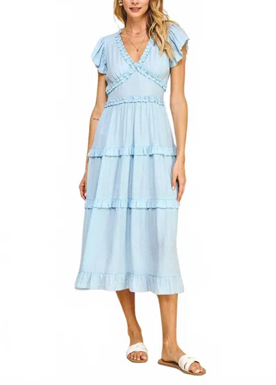 Pinch Laurel Midi Dress In Sky In Blue