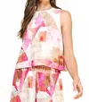 Pinch Leni Woven Sleeveless Top In Autumn & Summer Print In Multi