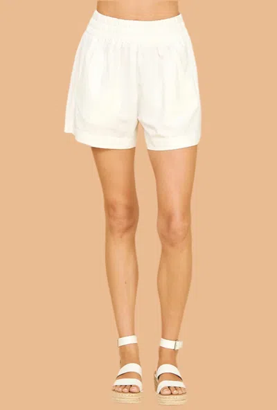 Pinch Linen High Waist Shorts In White