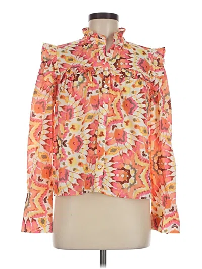 Pre-owned Pinch Long Sleeve Blouse In Orange
