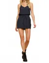 Pinch Lowry Romper In Deep Navy In Black