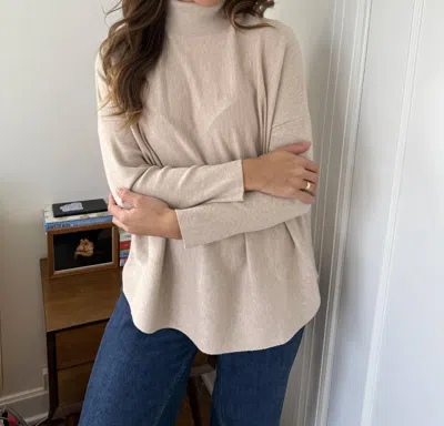 Pinch Lucille Knit Turtleneck Top In Beige