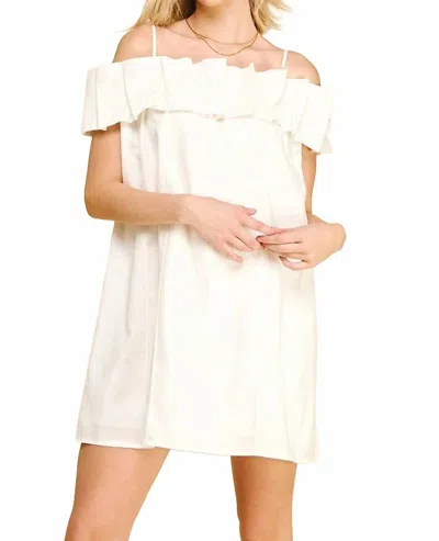 Pinch Marina Ruffle Mini Dress In White