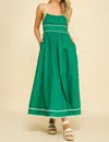 Pinch Marlie Sporty Dress With Tie Straps In Light Emerald In Gray