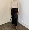Pinch Mia Satin Drawstring Pants In Black In Black