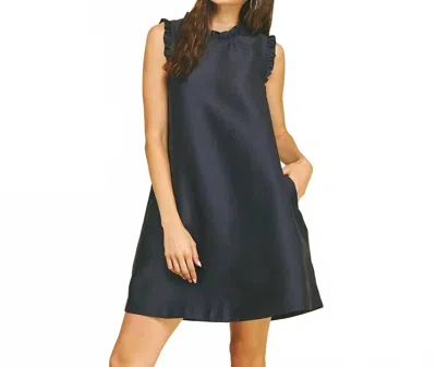 Pinch Nora Bow Dress In Navy In Blue