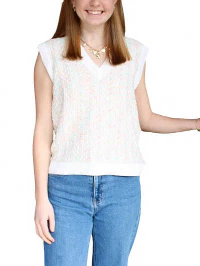 Pinch Peachy Keen Top In White Multi