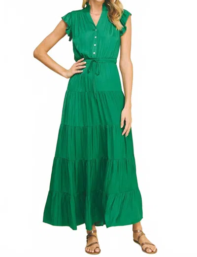 Pinch Penelope Dress In Dark Emerald In Green