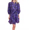 Pinch Perfectly Paisley Shirt Dress In Purple In Purple
