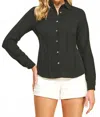 Pinch Pintuck Blouse In Black In Black