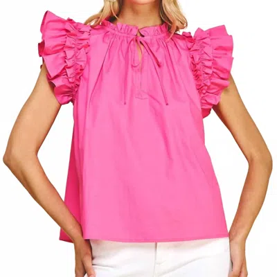 Pinch Playful Ruffled Shirt In Pink