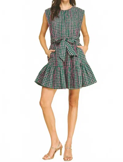 Pinch Polka Dot Tiered Mini Dress In Multi Color