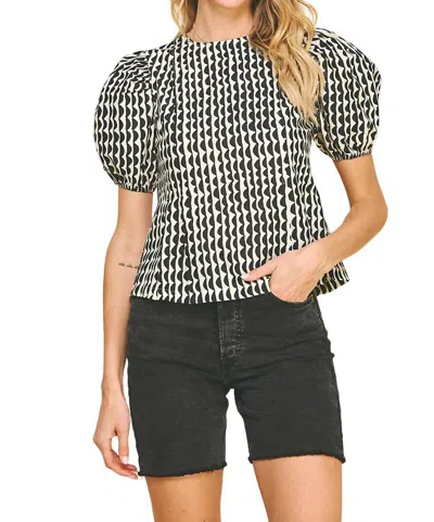 Pinch Sable Top In Black/ivory In Multi